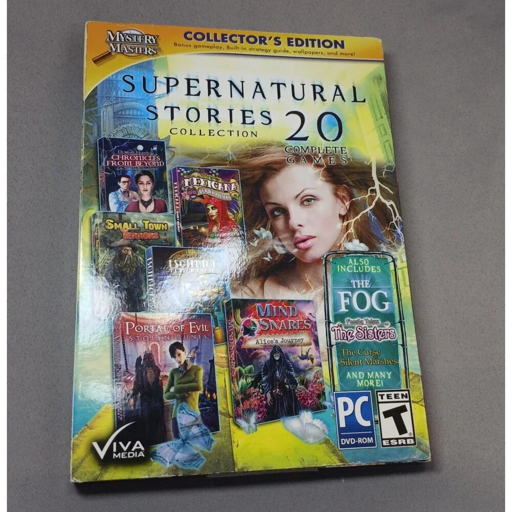 Supernatural Stories 20 Complete Games Teen PC DVD Game Hidden Objects Horror